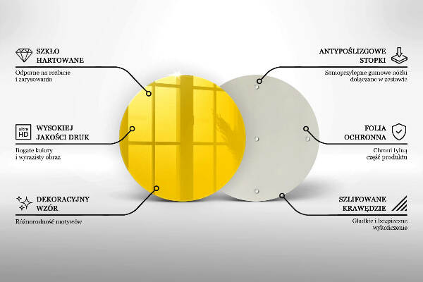 Unterlage für Kerzen Gelbe Farbe