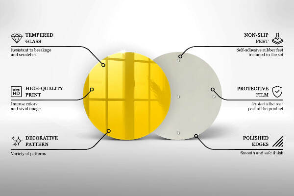 Unterlage für Kerzen Gelbe Farbe