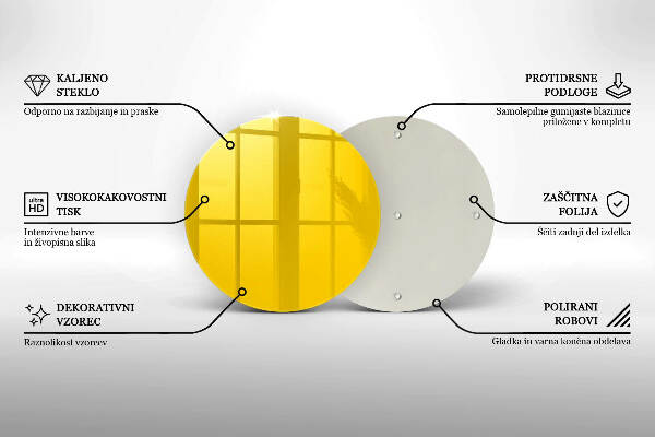 Unterlage für Kerzen Gelbe Farbe