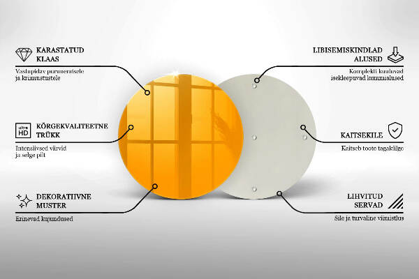 Grabkerzen Unterlage Dunkelgelbe Farbe