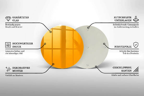 Grabkerzen Unterlage Dunkelgelbe Farbe