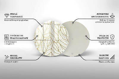 Unterlage für Kerzen Linienzeichnung Blattmuster
