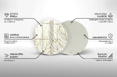Unterlage für Kerzen Linienzeichnung Blattmuster