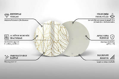 Unterlage für Kerzen Linienzeichnung Blattmuster