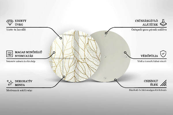 Unterlage für Kerzen Linienzeichnung Blattmuster