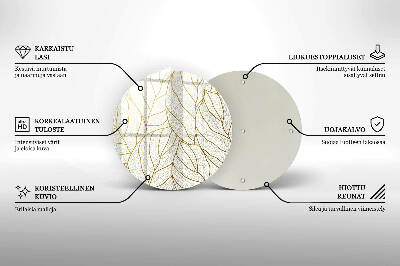 Unterlage für Kerzen Linienzeichnung Blattmuster