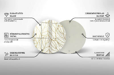 Unterlage für Kerzen Linienzeichnung Blattmuster