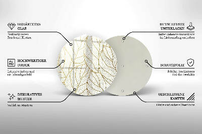 Unterlage für Kerzen Linienzeichnung Blattmuster