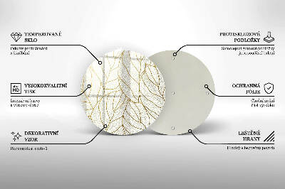 Unterlage für Kerzen Linienzeichnung Blattmuster