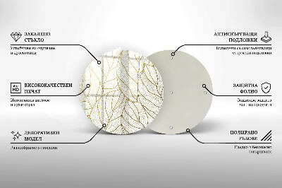 Unterlage für Kerzen Linienzeichnung Blattmuster