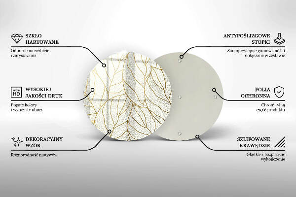 Unterlage für Kerzen Linienzeichnung Blattmuster
