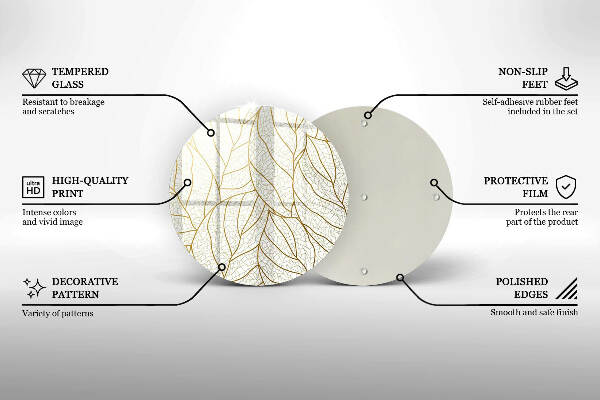 Unterlage für Kerzen Linienzeichnung Blattmuster