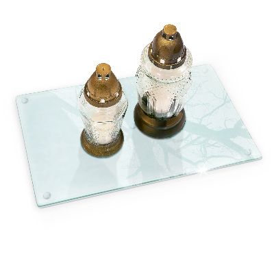 Untersetzer für Grabkerze rechteckige transparente