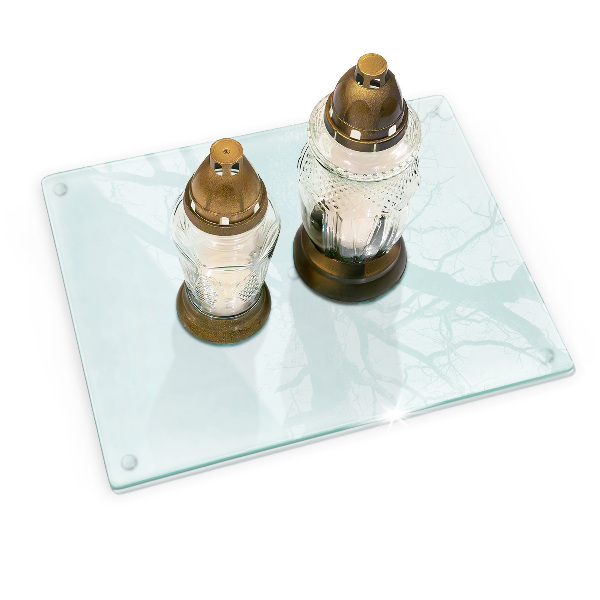 Untersetzer für Grabkerze rechteckige transparente