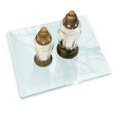 Untersetzer für Grabkerze rechteckige transparente