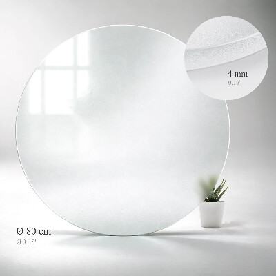 Runde Tischplatte aus Glas Halbtransparente