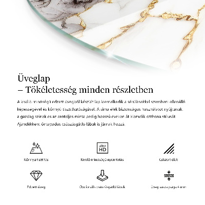 Runde tischplatte Farbe Schwarz, glatt