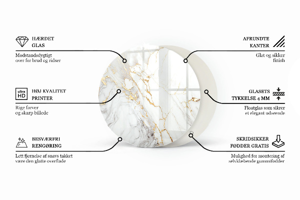 Runde tischplatte Farbe Schwarz, glatt