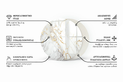 Runde tischplatte Marmorstrukturmuster