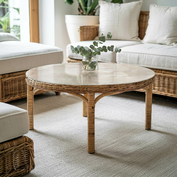 Runde tischplatte Marmorstrukturmuster