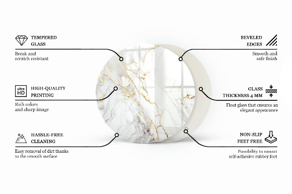 Glastischplatte Betonstruktur mit Kratzern