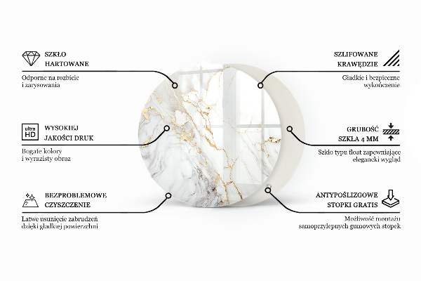Glastischplatte Natürliche Holzmaserung