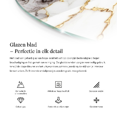 Glastischplatte Natürliche Holzmaserung