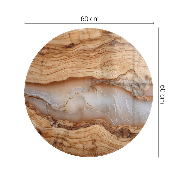 Runde tischplatte Naturholz mit Harz