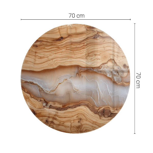 Runde tischplatte Naturholz mit Harz