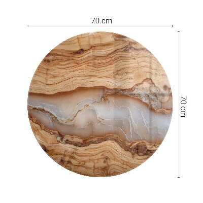 Runde tischplatte Naturholz mit Harz