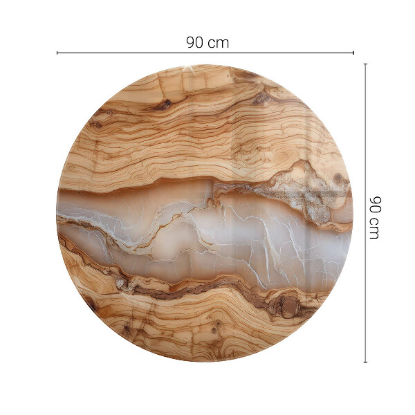Runde tischplatte Naturholz mit Harz