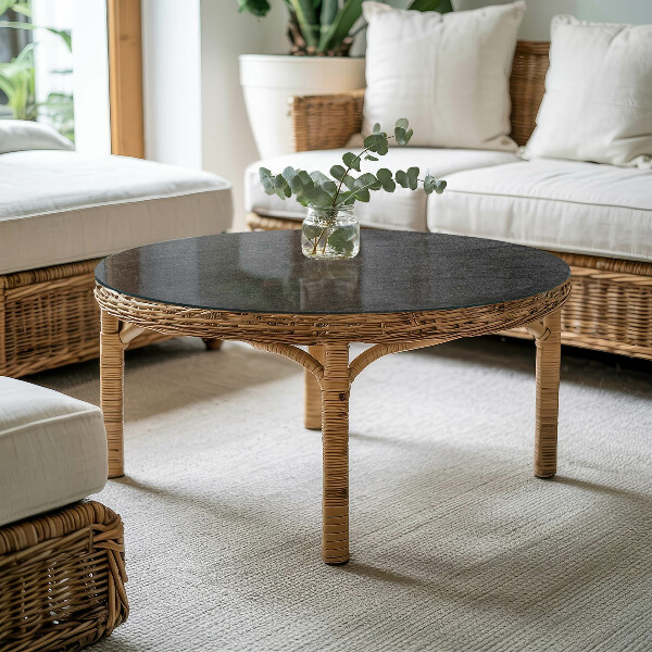 Glastischplatte Natürliche Steinstruktur