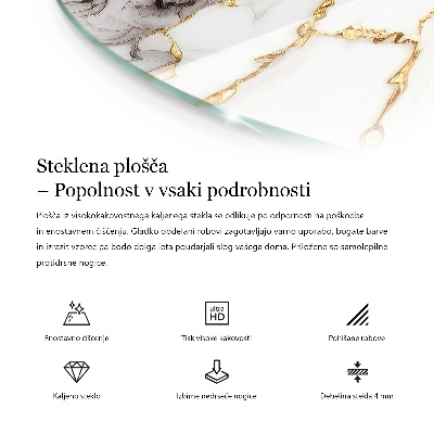 Glastischplatte Natürliche Steinstruktur