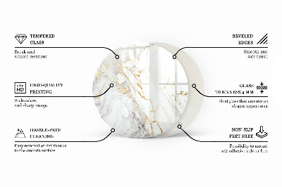 Glastischplatte Natürliche Steinstruktur