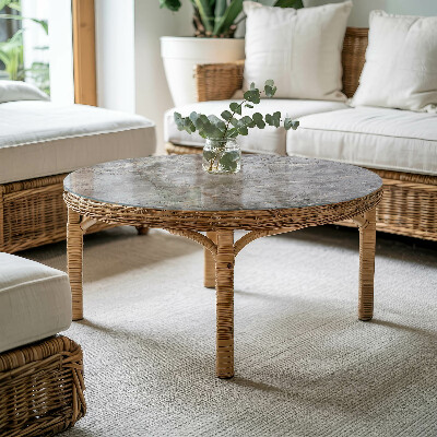 Runde tischplatte Muster aus Naturmarmor