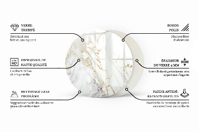 Runde tischplatte Natürliche Holzmaserung