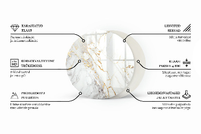 Runde tischplatte Marmoroberflächenmuster