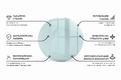 Tischplatte rund transparent