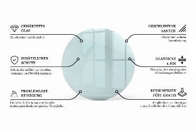 Tischplatte rund transparent