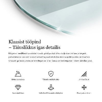 Tischplatte rund transparent