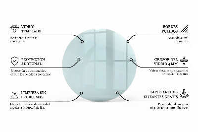 Tischplatte rund transparent