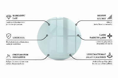 Tischplatte rund transparent
