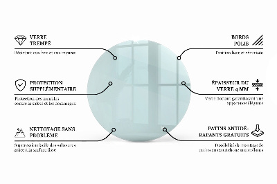 Tischplatte rund transparent