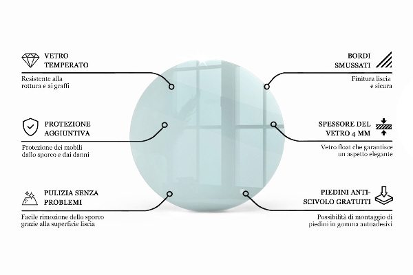 Tischplatte rund transparent