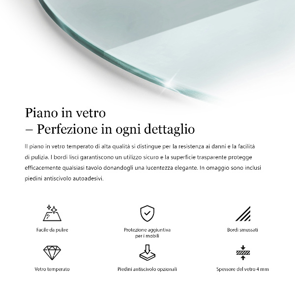 Tischplatte rund transparent