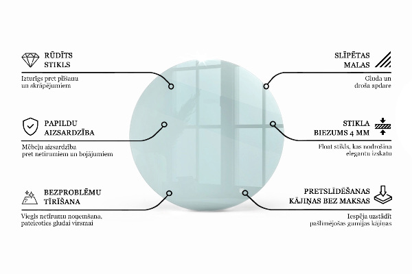 Tischplatte rund transparent