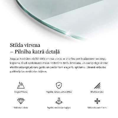 Tischplatte rund transparent