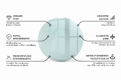 Tischplatte rund transparent