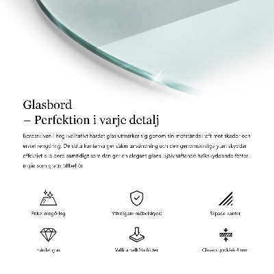 Tischplatte rund transparent