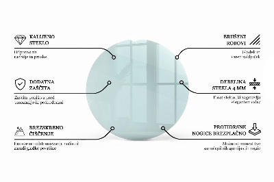 Tischplatte rund transparent